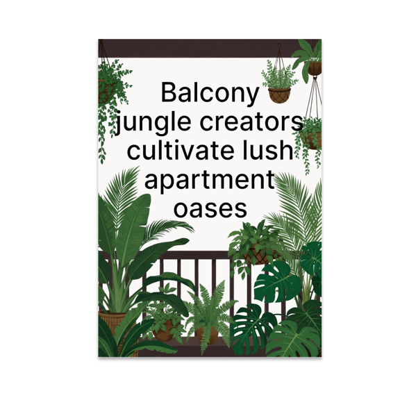 Balcony Jungle Creators Cultivate Lush Apartment Oases - Plant Enthusiast - 13x19 Poster Print