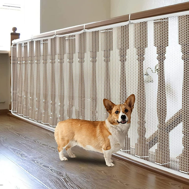 Balcony Netting for Pets Stairway Net for Balcony Pet Netting Balcony Net for Dogs Cats Kids Child Rail Net for Balcony Apartment Baby Balcony Patios Stairway Net Clear 10ft 2.6ft Thick Walmart