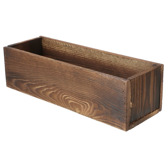 Balcony Planter Rectangular Boxes Mini Pots Garden Rustic Planters Natural Flower Flowerpot Holders Sealing Wooden