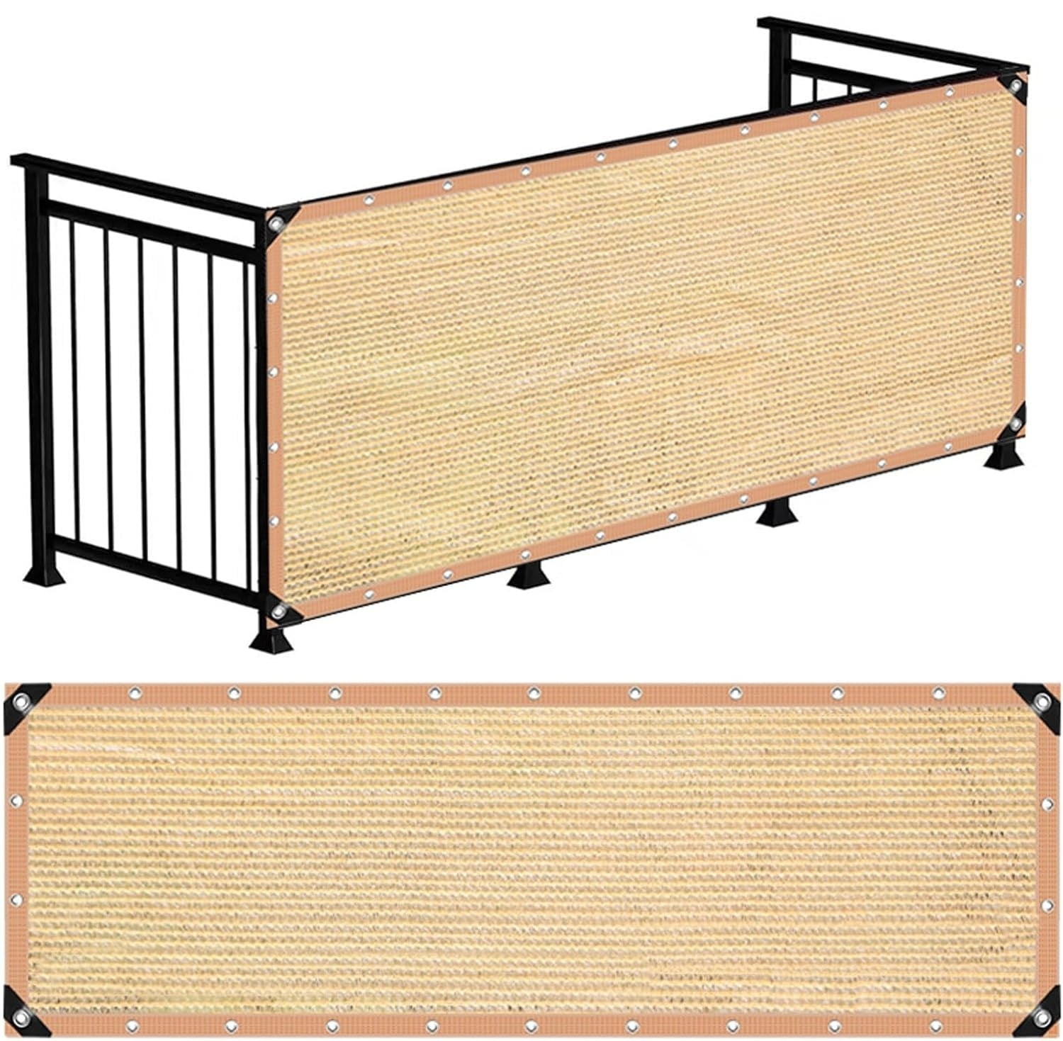 Balcony Privacy Screen,2.95 x 9.84 ft Apartment Above Railing Porch ...