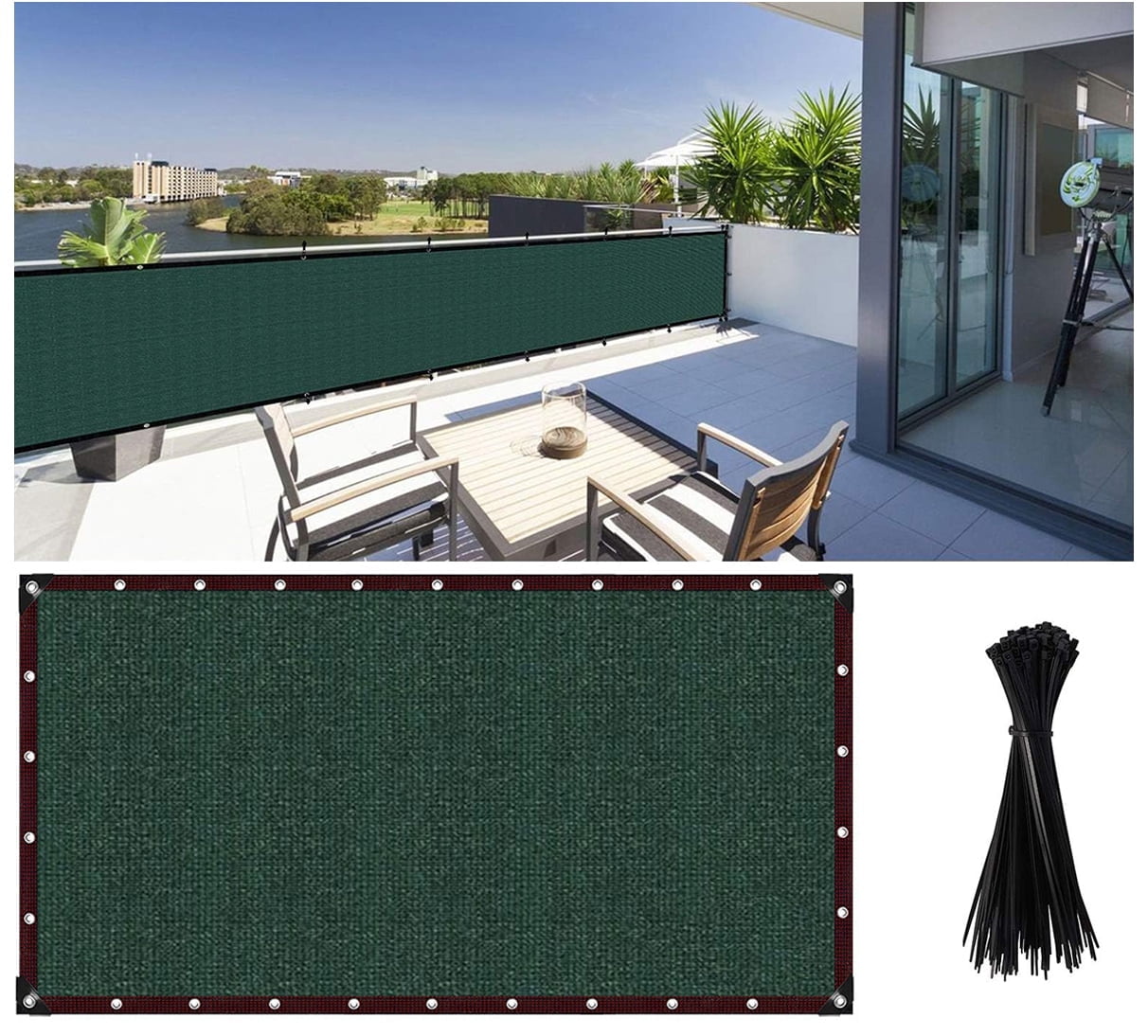 Balcony Privacy Screen, Apartment Porch Railing Patio Fence Windscreen ...