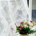 thumbnail image 1 of Balcony Window Lace Embroidered Rod Pocket Curtain Sheer Panels for Living Room, 1 Panel 180cm x 145cm, 1 of 5