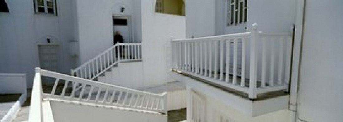 Balcony of a house Naxos Cyclades Islands Greece Canvas Art - Panoramic Images (18 x 7)