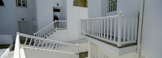 Balcony of a house Naxos Cyclades Islands Greece Canvas Art - Panoramic Images (36 x 13)