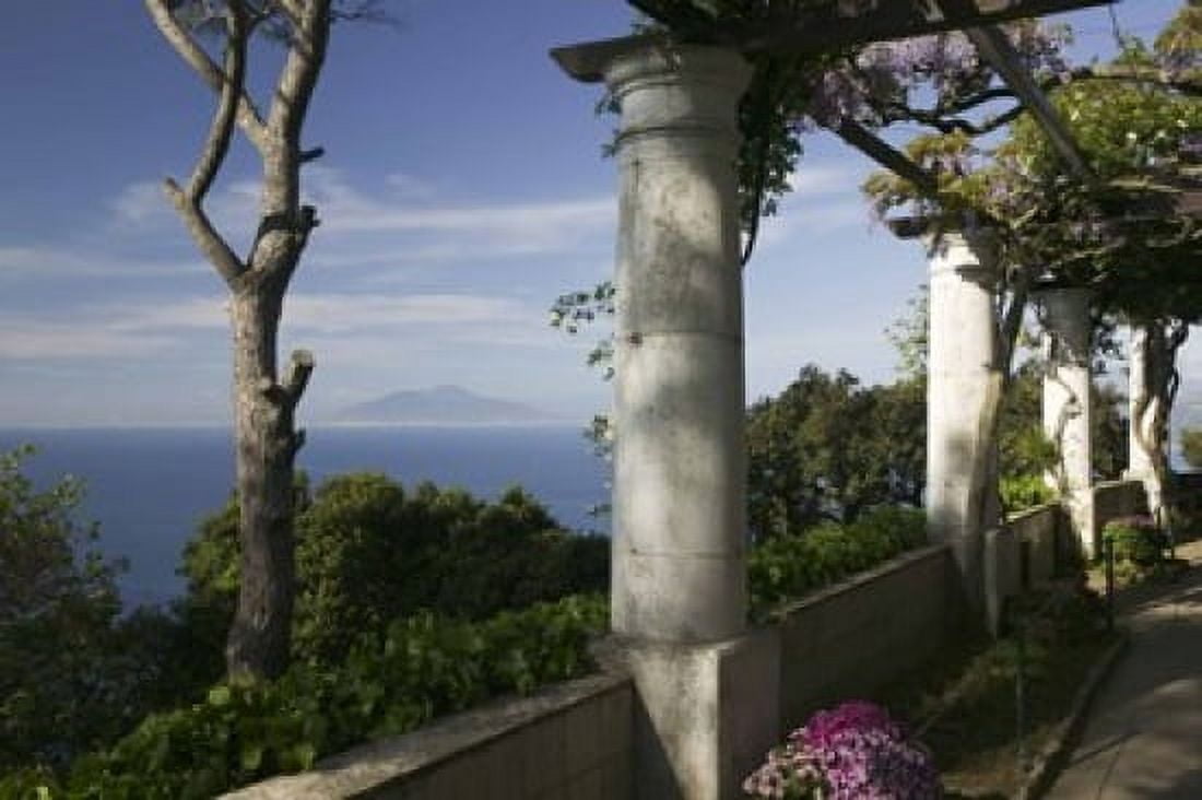 Balcony overlooking the sea Villa San Michele Capri Naples Campania Italy Canvas Art - Panoramic Images (16 x 11)