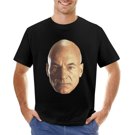 Bald Actor Vintage T-shirt Mens Cotton Classic Crewneck Short Sleeve Tees Unisex Black 5XL
