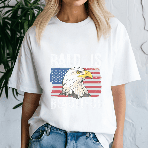 Bald Is Beautiful 4Th Of July, Independence Day, Fourth Of July,4 Of July Shirt, Memorial Day Gift, Usa Flag, Fireworks Shirt, Stars And Stripes Tee, Patriotic Tshirt