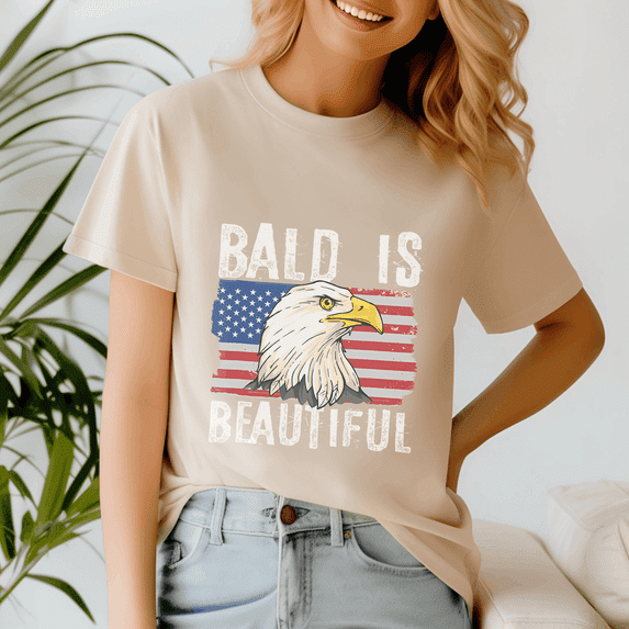 Bald Is Beautiful 4Th Of July, Independence Day, Fourth Of July,4 Of July Shirt, Memorial Day Gift, Usa Flag, Fireworks Shirt, Stars And Stripes Tee, Patriotic Tshirt
