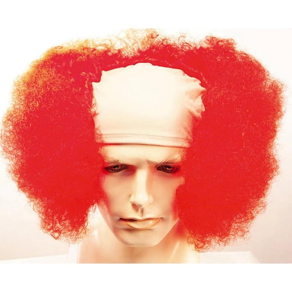 Bald Curly Clown Wig Orange Costume Funny Circus Adult Halloween Party Cosplay