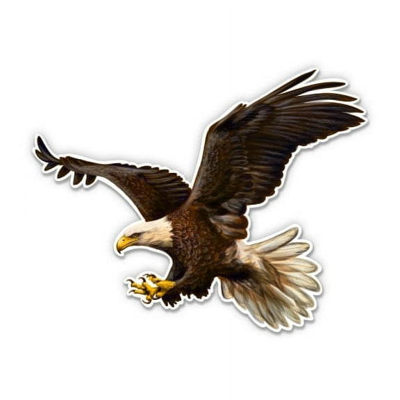 Bald Eagle - 8" Vinyl Sticker - For Car Laptop I-Pad - Waterproof Decal