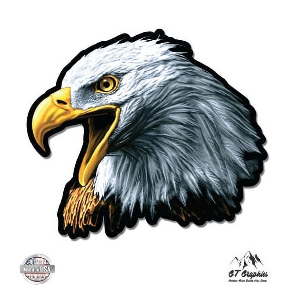 Bald Eagle - 8" Vinyl Sticker - For Car Laptop I-Pad - Waterproof Decal