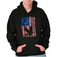 thumbnail image 1 of Bald Eagle American Colonies USA Flag Hoodie Sweatshirt Women Men Brisco Brands M, 1 of 6