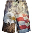 thumbnail image 1 of Bald Eagle American Flag Firework 4Th Of July USA Mens Pajama Pants Shorts Sleepwear Lounge Men's Pajama Bottoms Gift for Family, 1 of 7