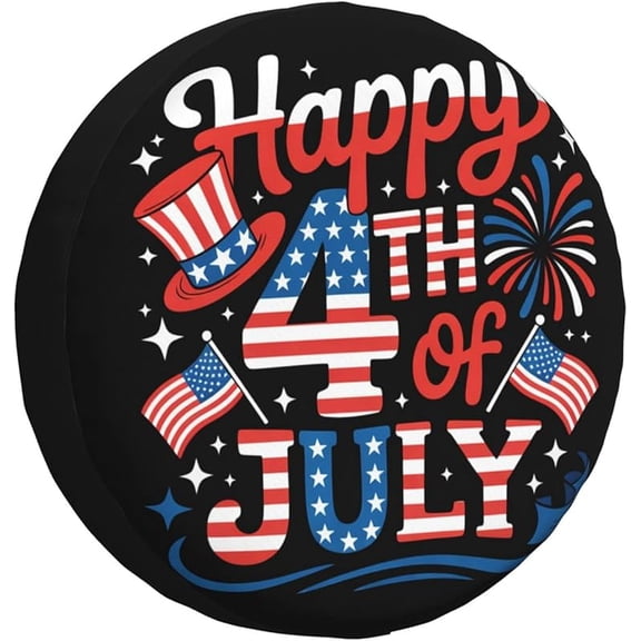 Bald Eagle American Flag Spare Tire Cover Patriotic USA Independence Day Wheel Protectors Weatherproof Universal Wheel Cover Fit for Rv SUV Travel Trailer Camper Truck July 4th Gifts