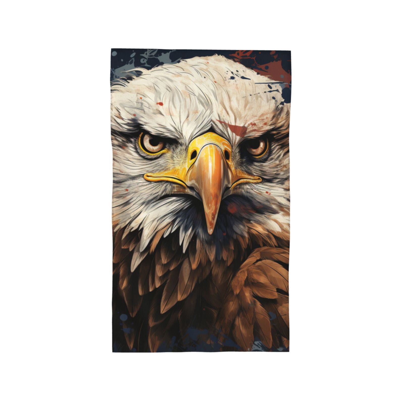 Bald Eagle And American Flag Cool 27.5" x 16" Ultra Soft Hand Towel, Face Wash Cloth for Bathroom, Gym, Travel, Pool