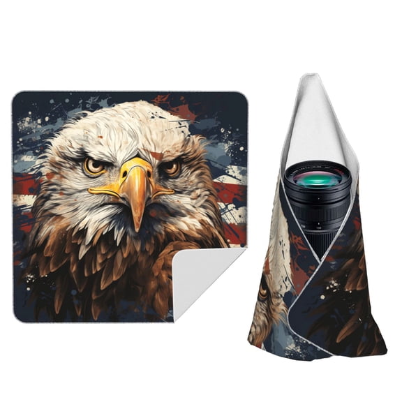 Bald Eagle And American Flag Cool Magic Self-Adhesive Camera Wrap, Anti-Scratch & Dust-Proof Protective Equipment Cloth 10x10