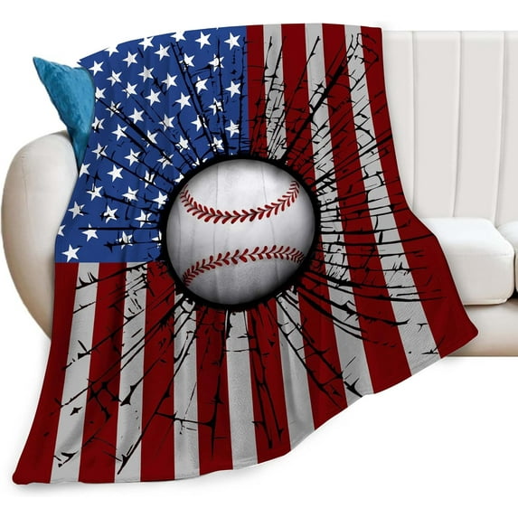 Bald Eagle Blanket American Flag Eagle Decor Throw Blanket Bald Eagle Blanket Gifts for Men Super Warm Soft Plush Fleece Flannel Blanket Winter Couch Bedding Blanket for Girls Kids Adults 40"x50"