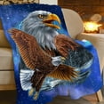 thumbnail image 1 of Bald Eagle Blanket Eagle Fleece Throw Blanket Fuzzy Plush Super Soft Cozy Warm Eagle Blanket Gifts for Girls Boys Kids Women Bed Decor 40"X50", 1 of 6