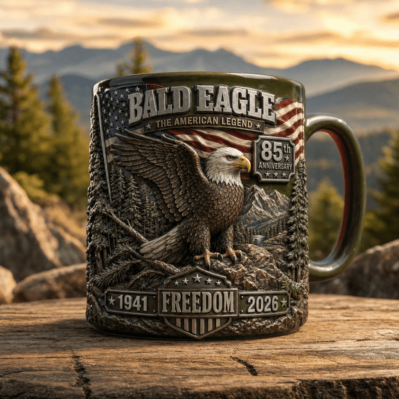 Bald Eagle Ceramic Mug 11oz & 15oz Patriotic American Legend Freedom Gift