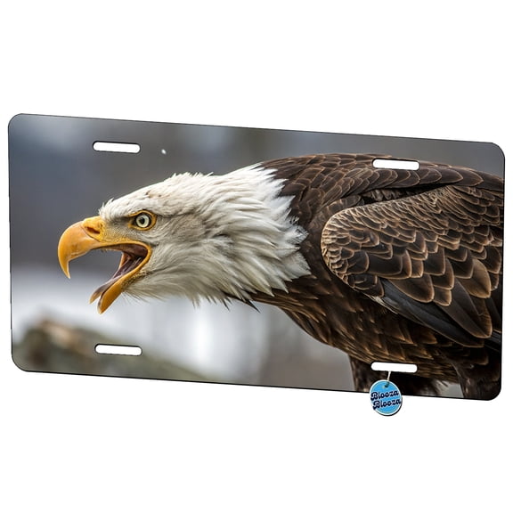 Bald Eagle Closeup Metal Novelty License Plate