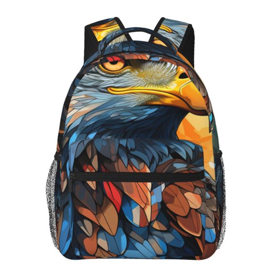 Bald Eagle Cool Art Laptop Backpack Travel Rucksack for Teens Adults, Fits 15-inch Notebook