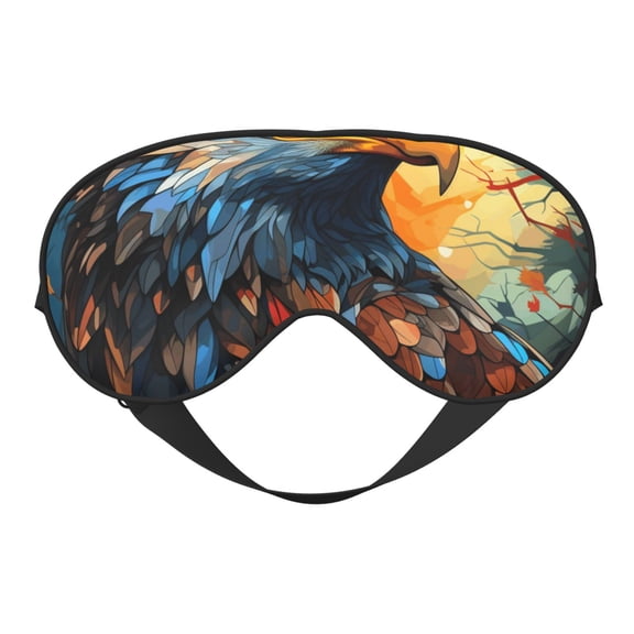 Bald Eagle Cool Art Soft Faux Silk Sleep Mask, Eye Mask, Reversible Double-Sided for Travel, Shift Work, Meditation
