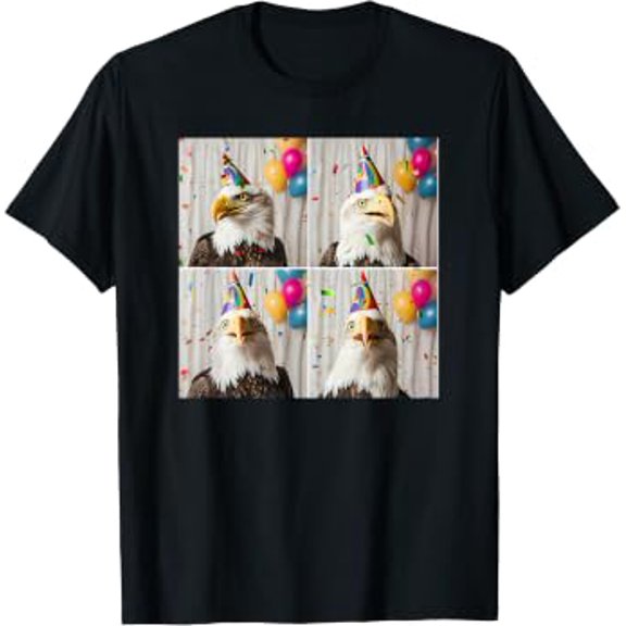 Bald Eagle Face Happy Bird Of Prey Portrait Eagle Birthday T-Shirt