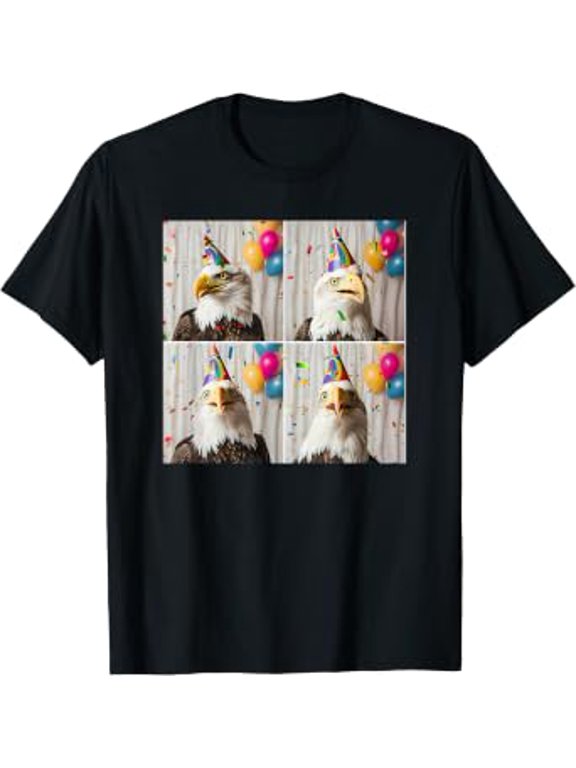 Bald Eagle Face Happy Bird Of Prey Portrait Eagle Birthday T-Shirt