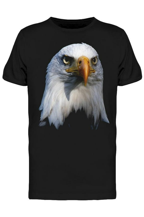 Bald Eagle Face Portrait T-Shirt Men -Image by Shutterstock, Male Large