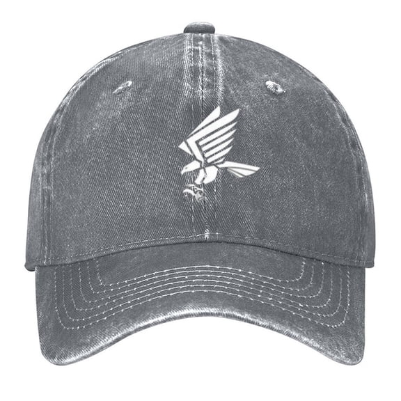 Bald Eagle Fishing Print Vintage Wash Dad Hat Adjustable Curved Brim Baseball Cap,Casual Outdoor Sports Fishing Cap for Men and Women