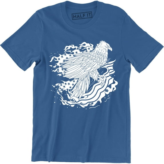Bald Eagle Flag 4th of July Patriotic American Flag USA Mens T-Shirt