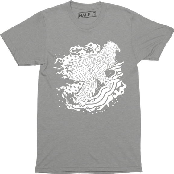 Bald Eagle Flag 4th of July Patriotic American Flag USA Mens T-Shirt