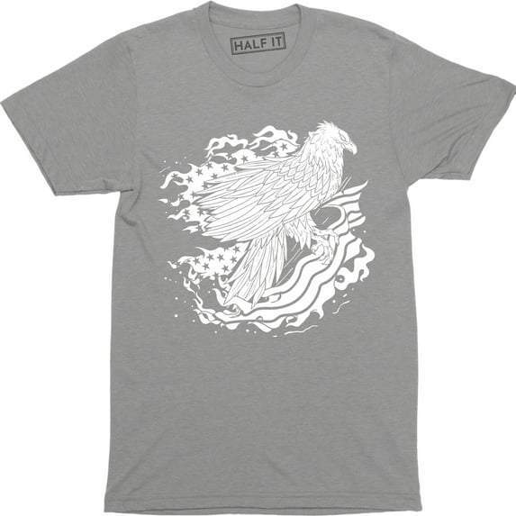 Bald Eagle Flag 4th of July Patriotic American Flag USA Mens T-Shirt