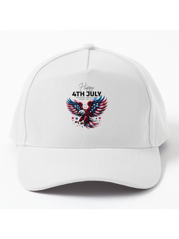 Bald Eagle Flag Wings Baseball Cap, American Bird Graphic Design, Classic Hat