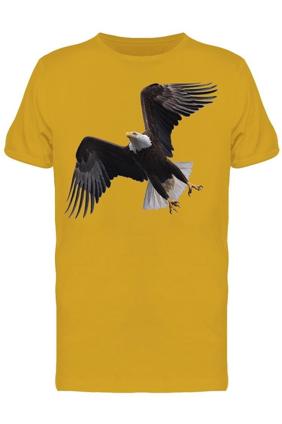 Bald Eagle Flying Upwards T-Shirt Men -Image by Shutterstock, Male x-Large