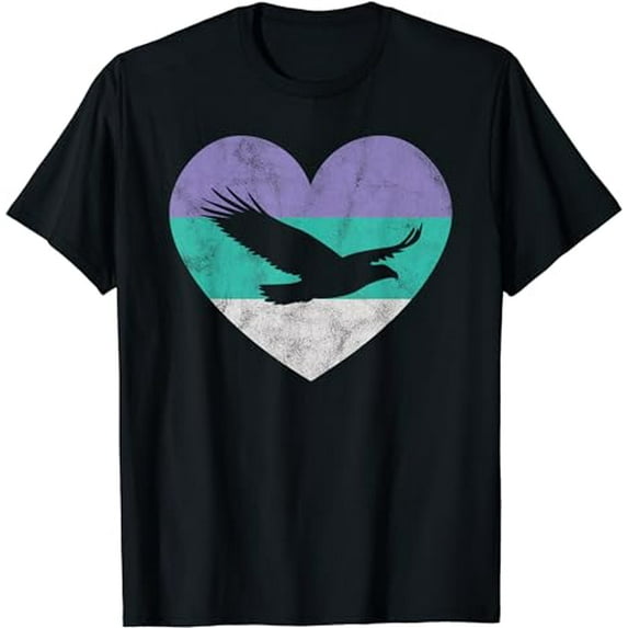 Bald Eagle Gift For Women & Girls Retro Cute T-Shirt