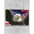 thumbnail image 1 of Bald Eagle In Front Of Usa Flag. Poster -Image by Shutterstock, 1 of 2