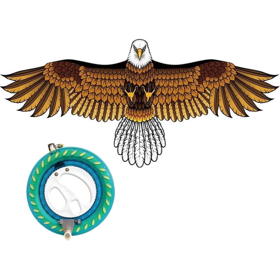 Bald Eagle Kite for Adults and Kids, Huge Eagle Kites, Easy to Fly Hawk Kites for Boys, Single Line Kite for Beach Trip