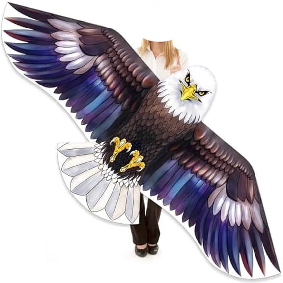 Bald Eagle Kite for Adults and Kids, Huge Kites Easy to Fly Single Line Kite for Beach Trip Eagle Kite with 78" Wingspan