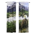 thumbnail image 1 of Bald Eagle Light-Filtering Digital Panoramic Print Curtain Pair 74" x 84" in Multi, 1 of 6
