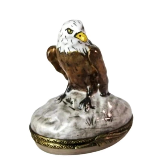 Bald Eagle Limoges Box for Collectors Limoges Box Porcelain Figurine