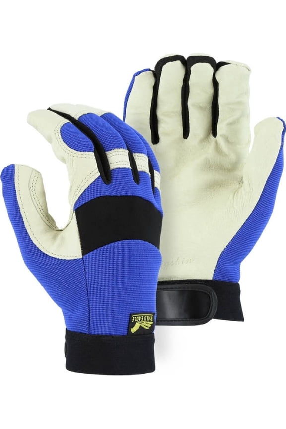 Bald Eagle Mechanics Glove with Pigskin Palm BLUE/WHITE