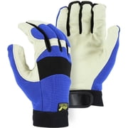 Bald Eagle Mechanics Glove with Pigskin Palm BLUE/WHITE