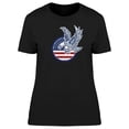 thumbnail image 1 of Bald Eagle On American Flag T-Shirt Women -Image by Shutterstock, Female Large, 1 of 2