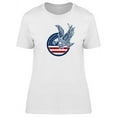 thumbnail image 1 of Bald Eagle On American Flag T-Shirt Women -Image by Shutterstock, Female Small, 1 of 2