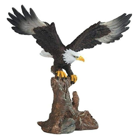 Bald Eagle On Brown Branch Figurine, 6.75"