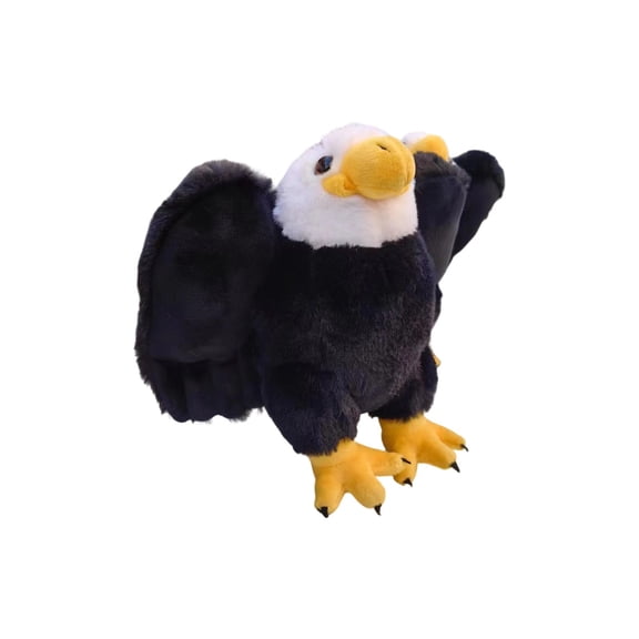 Bald Eagle Plush, Stuffed Animal Doll, Brown/Black, 12in, Gifting & Home Decor