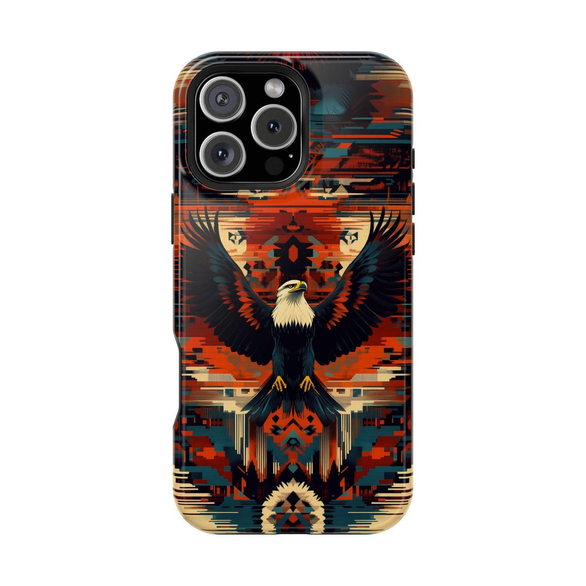 Bald Eagle Southwestern Pattern Inspired Patriotic Nature Art Case with ...