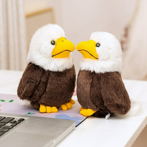 Bald Eagle Stuffed Animal Plush Toys for Kids, Kawaii Plushies, Soft Bird Plush Toys, Mini Bird Stuffed Animals for Girls, Boys, Kids, Party Favors, 4th of July Decorations Accessories, 2PC