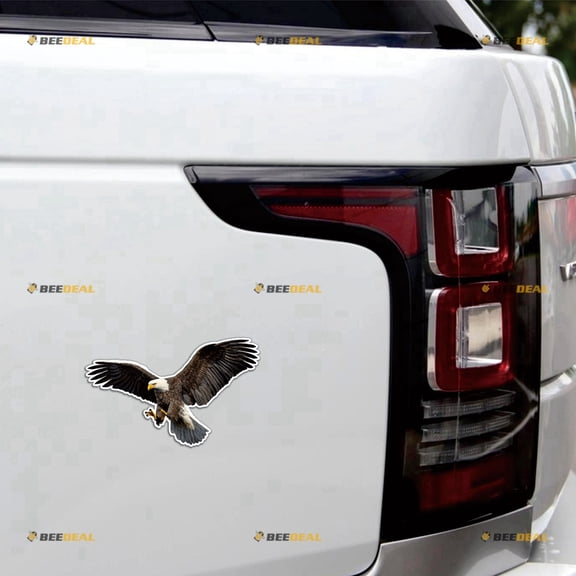 Bald Eagle Swoop Car Magnet American Patriotic Magnetic Sticker Decal - 2 Pack Glossy 4" - for Truck Door Fridge Reusable Waterproof a0315p